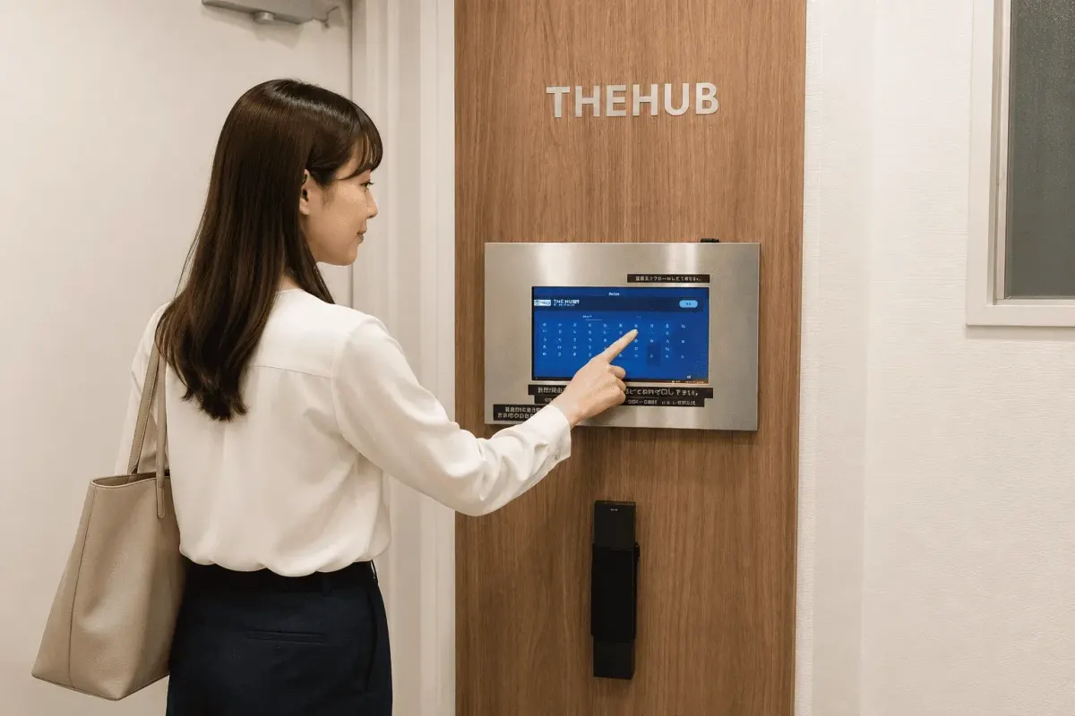 THE HUB 半蔵門 受付機／ウェイティングスペース｜THE HUB（nex THE HUB） 半蔵門のバーチャルオフィス