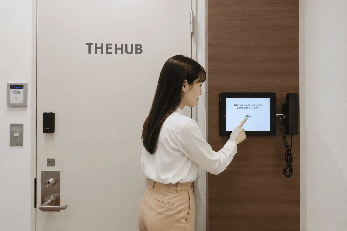 THE HUB 神田西口 受付機／ウェイティングスペース｜THE HUB（nex THE HUB） 神田西口のバーチャルオフィス